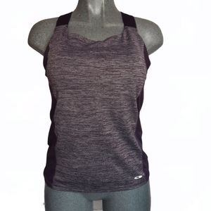 Champion Duo Dry cross strappy tank plum size "L"